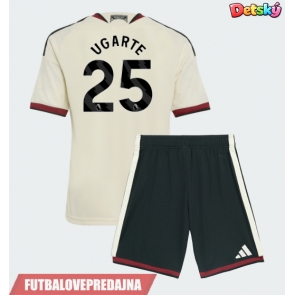 Lacne Dětský Futbalové dres Manchester United Manuel Ugarte #25 2026-27 Krátky Rukáv - Tretina (+ trenírky)